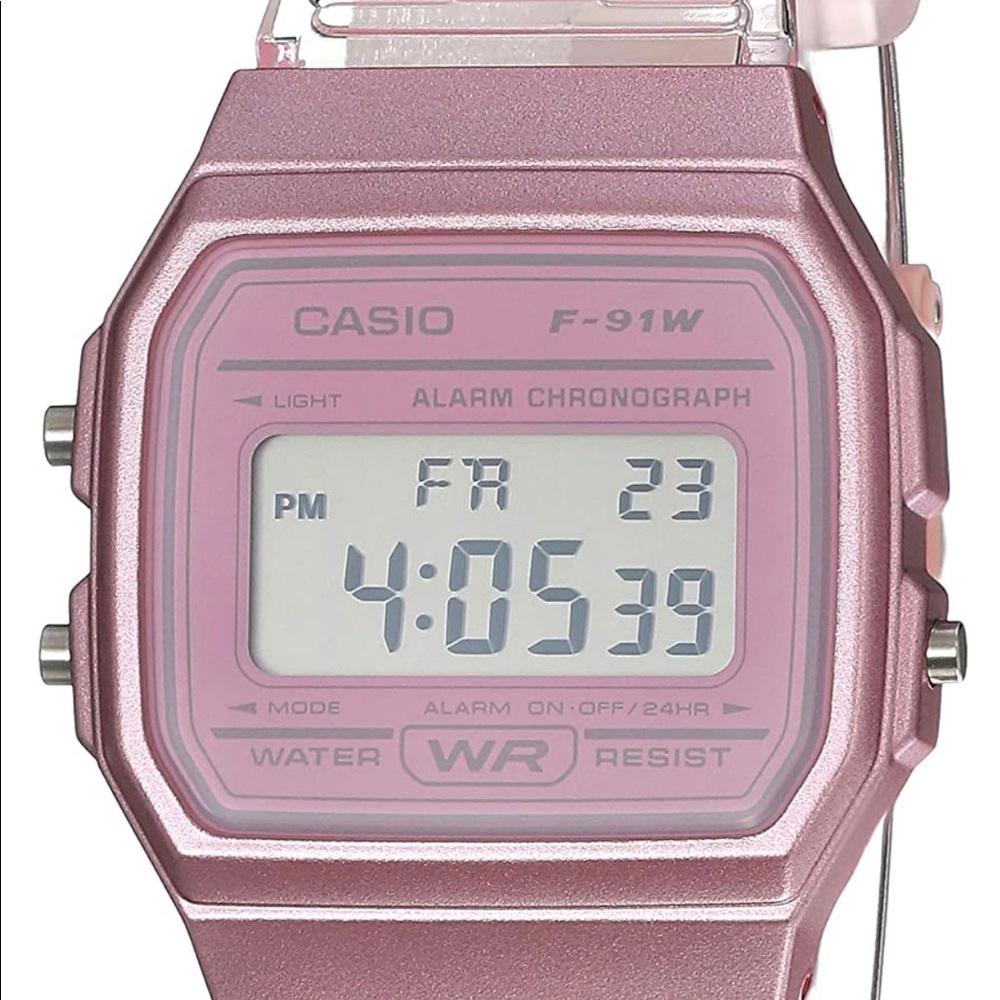 Casio Quartz Watch with Resin Strap, Pink